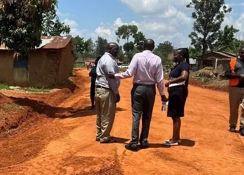 CDCI teams inspects one of the KISSPS project implementation in Kakamega in Kenya.